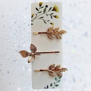 Hair clip Set of 3 Branch Hair pins Rose Gold Nwt